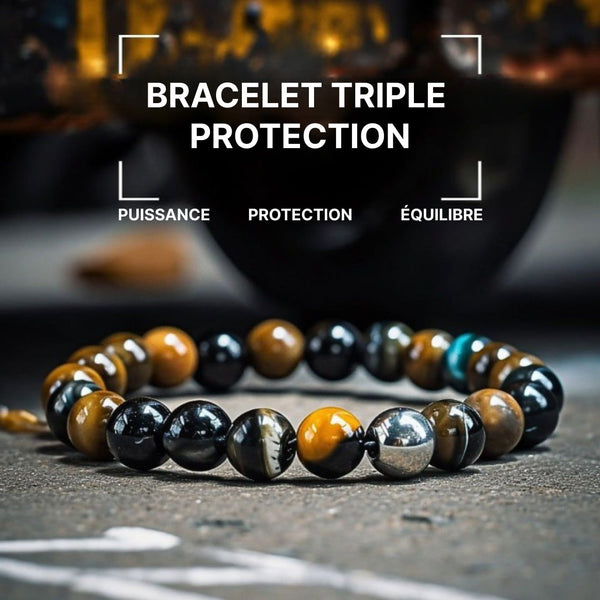 Bracelet Triple Protection - Puissance, Protection, Équilibre