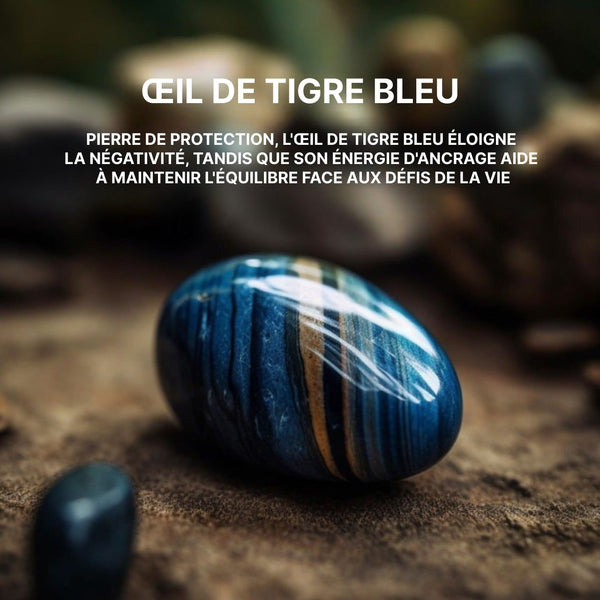 Bracelet Œil De Tigre Bleu - Clarté, Équilibre, Protection