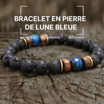 Bracelet En Pierre De Lune Bleue - Intuition, Croissance, Réflexion