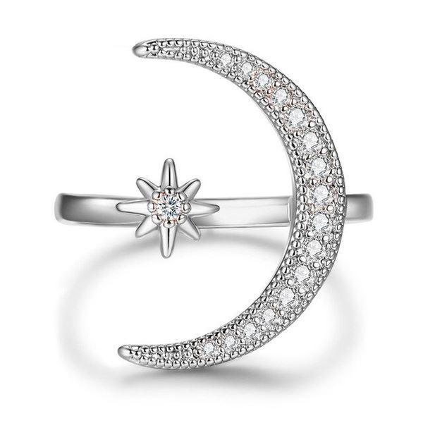 Bague Lune et Etoile