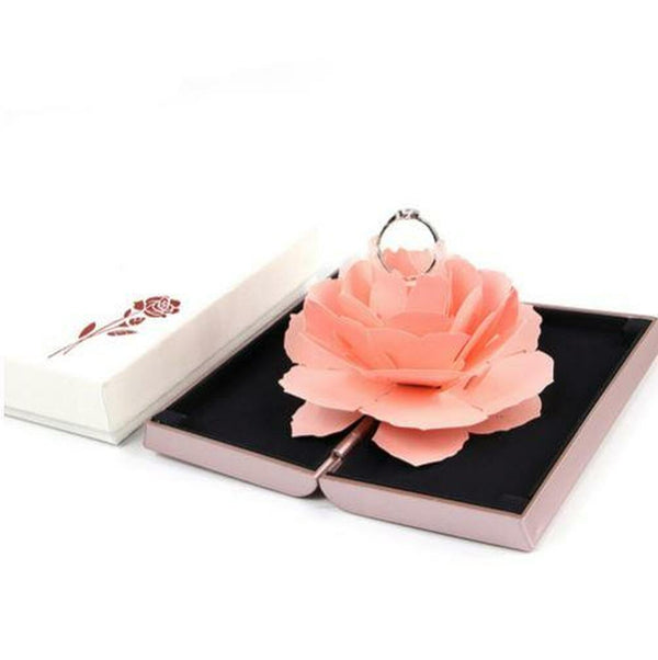 Boîte Cadeau pour Bague Rose Florissante