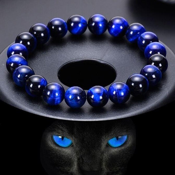 Bracelet Œil De Faucon (Œil de Tigre Bleu) - Bracelet de Protection