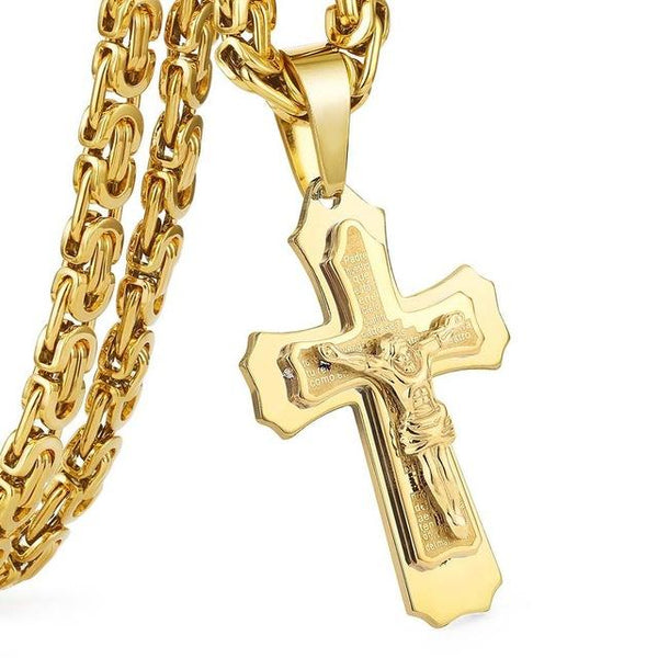 Collier avec pendentif Croix de Jésus Christ